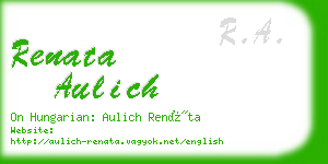 renata aulich business card